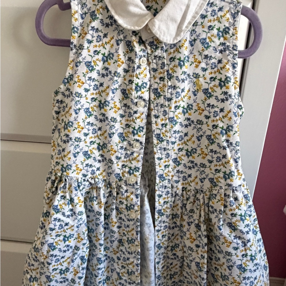 Polo by Ralph Lauren Floral Dress with White Collar